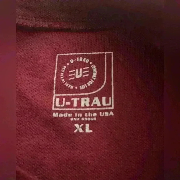 MIT thinks sweatshirt with elbow patches made in the USA by U-Trau maroon XL. - Picture 2 of 5